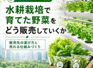 水耕栽培で育てた野菜をどう販売していくか