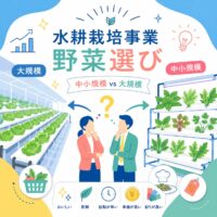 水耕栽培事業に向いている野菜の選び方｜中小規模・大規模で変わる品種戦略