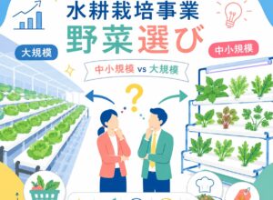 水耕栽培事業に向いている野菜の選び方｜中小規模・大規模で変わる品種戦略